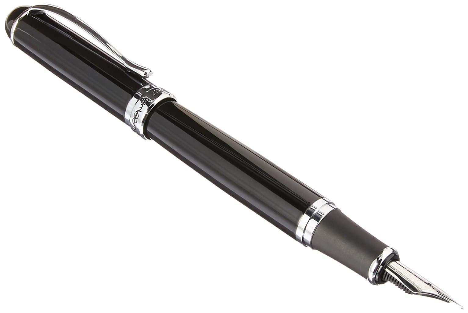 Jinhao X750 Fountain Pen Smooth Writing Silver Trim M Nib 18kgp (Matte Black)
