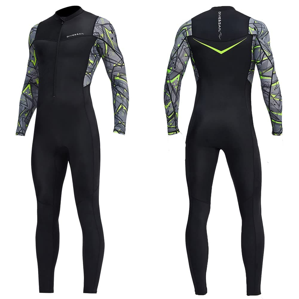 Dive Skins for Women Men Full Body Swimsuit Rash Guard Scuba Skin Thin Wetsuit, One Piece Long Sleeve Quick Dry Diving Skin UV Protection Surfing Spandex Wet Suit for Snorkeling Water Sport