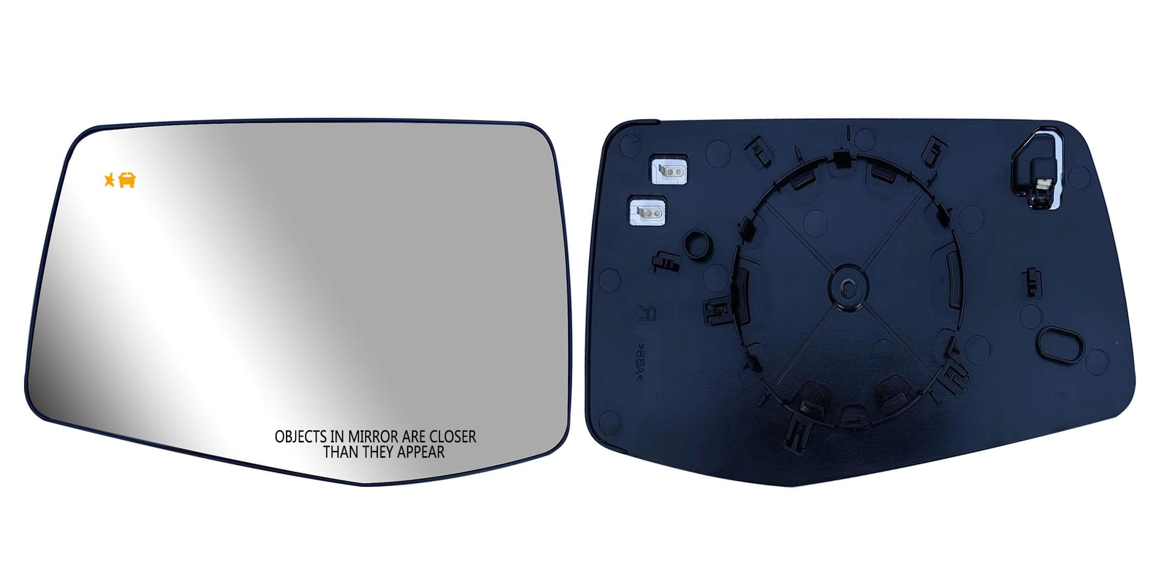 Replacement Driver Left Side Door Mirror Glass Heated with BSM (Blind Spot Light) For Chevrolet Silverado and GMC Sierra 1500 from 2019 to 2023