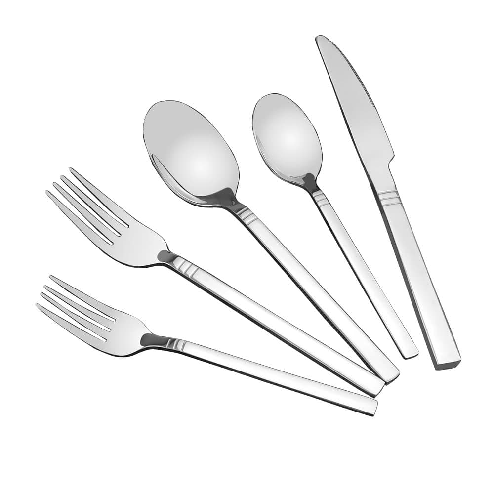 Fiaze 30-Piece Flatware Set Knife Fork Spoon Stainless Steel Silverware Cutlery Service for 6