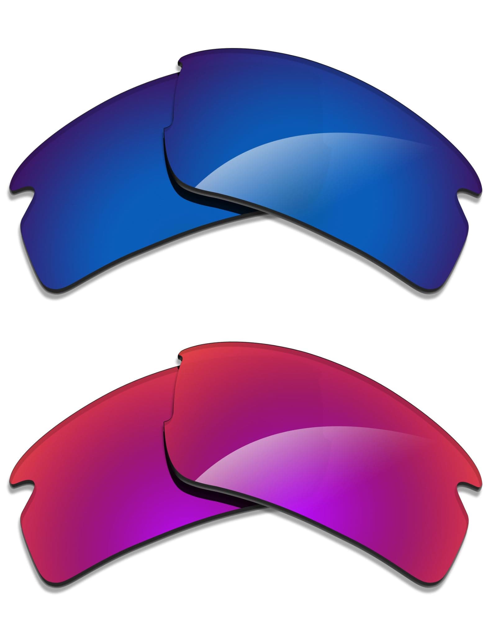 2 Pair Polarized Replacement Lenses for Oakley Flak 2.0 OO9295 59mm Sunglasses- Deep Water+Midnight Sun