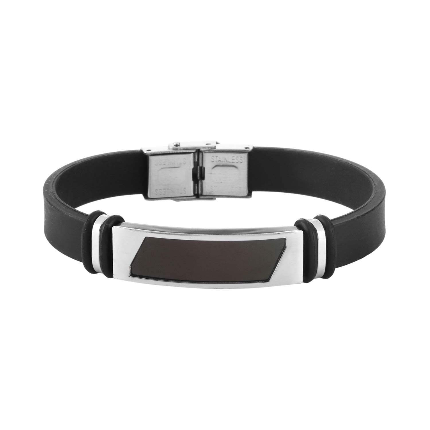 Fashion Stainless Steel Silicon Cable Strap Bracelets for Men and Women/Gift for Birthdays, Anniversaries or for Other Special Occasions