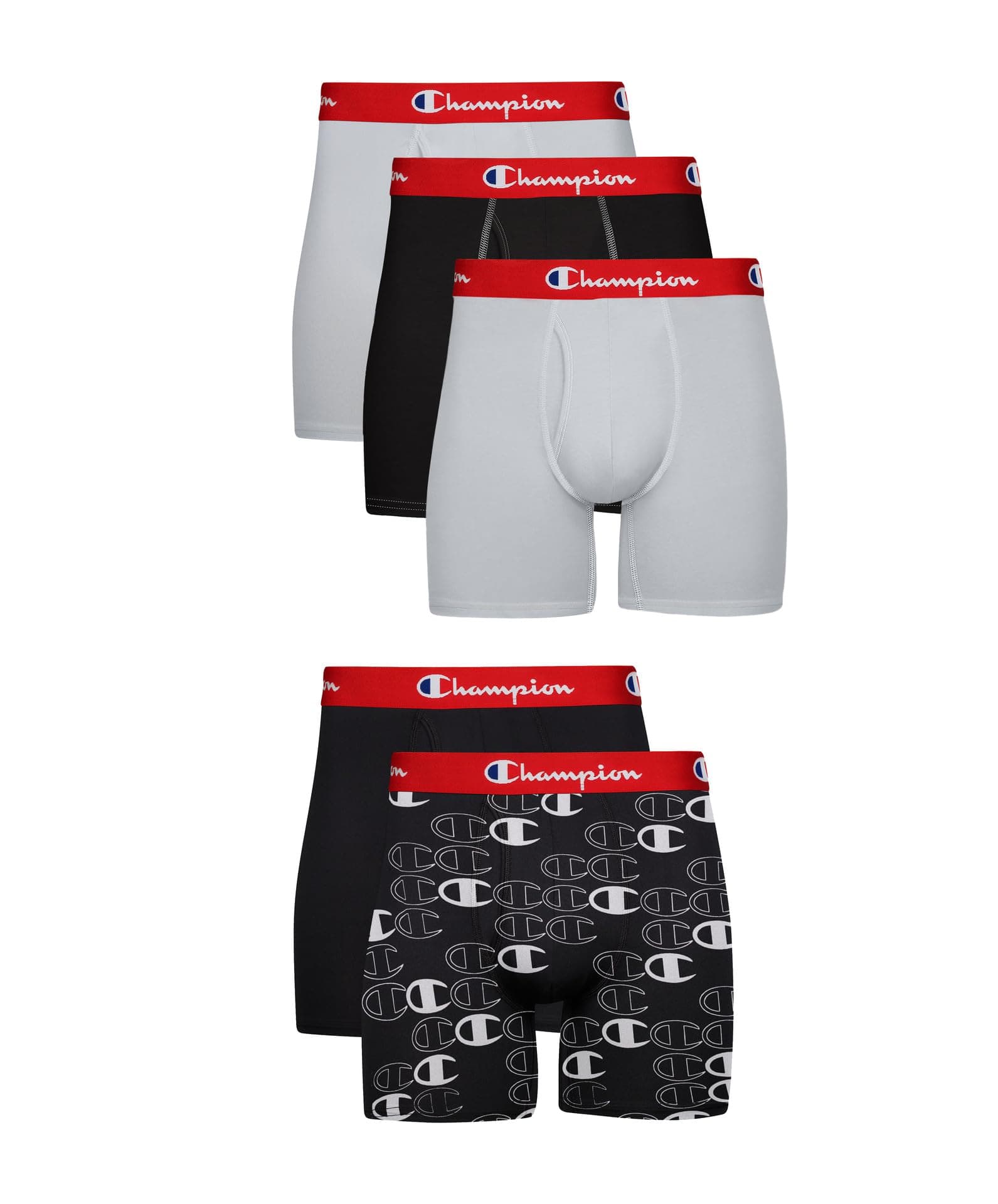 Champion Men's Everyday Active Lightweight Stretch Boxer Briefs Boxer Briefs (pack of 5)