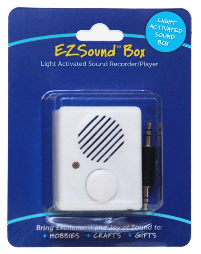 Box - Light Sensor Activated for Musical Boxes, Hobbies, Personalized Items, Model Makers, etc - 200 Seconds - Rerecordable Thru Audio Port