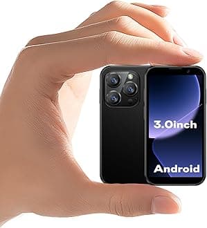 Small Intelligent 3G Unlocked Mobile Phone, with a 3-inch Screen, Dual SIM Dual Standby. It's a Portable Spare Phone, Suitable for Kids and Students. (Black, 2GB + 16GB)