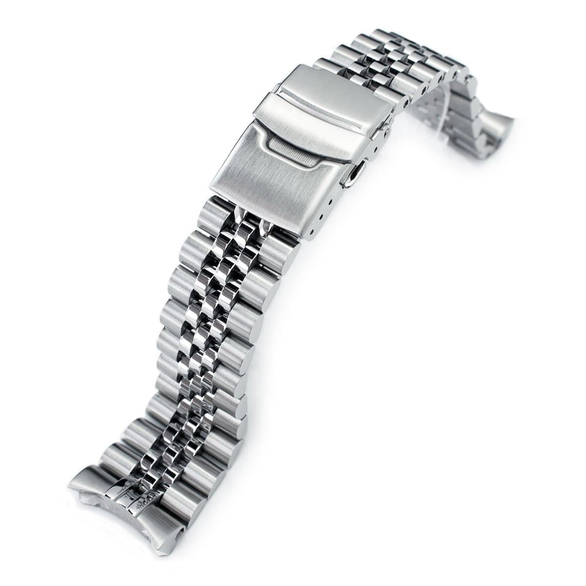 MiLTAT 22Mm 316L Stainless Steel Super Jubilee Watch Band For Seiko Skx007
