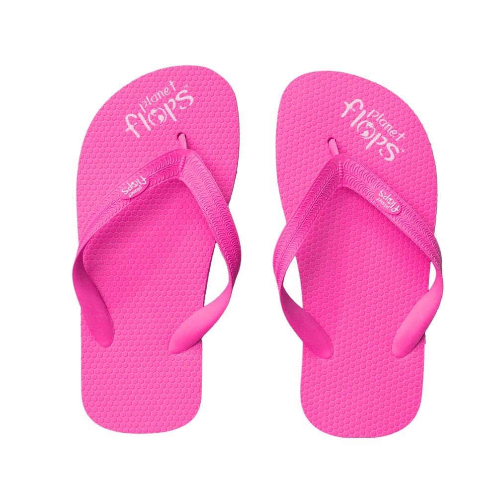 Planet Flops Cotton Candy (Pink) Kids Flip-Flops: Incredibly Comfortable, Eco-Chic, Brazilian, Natural Rubber Flip-Flops.