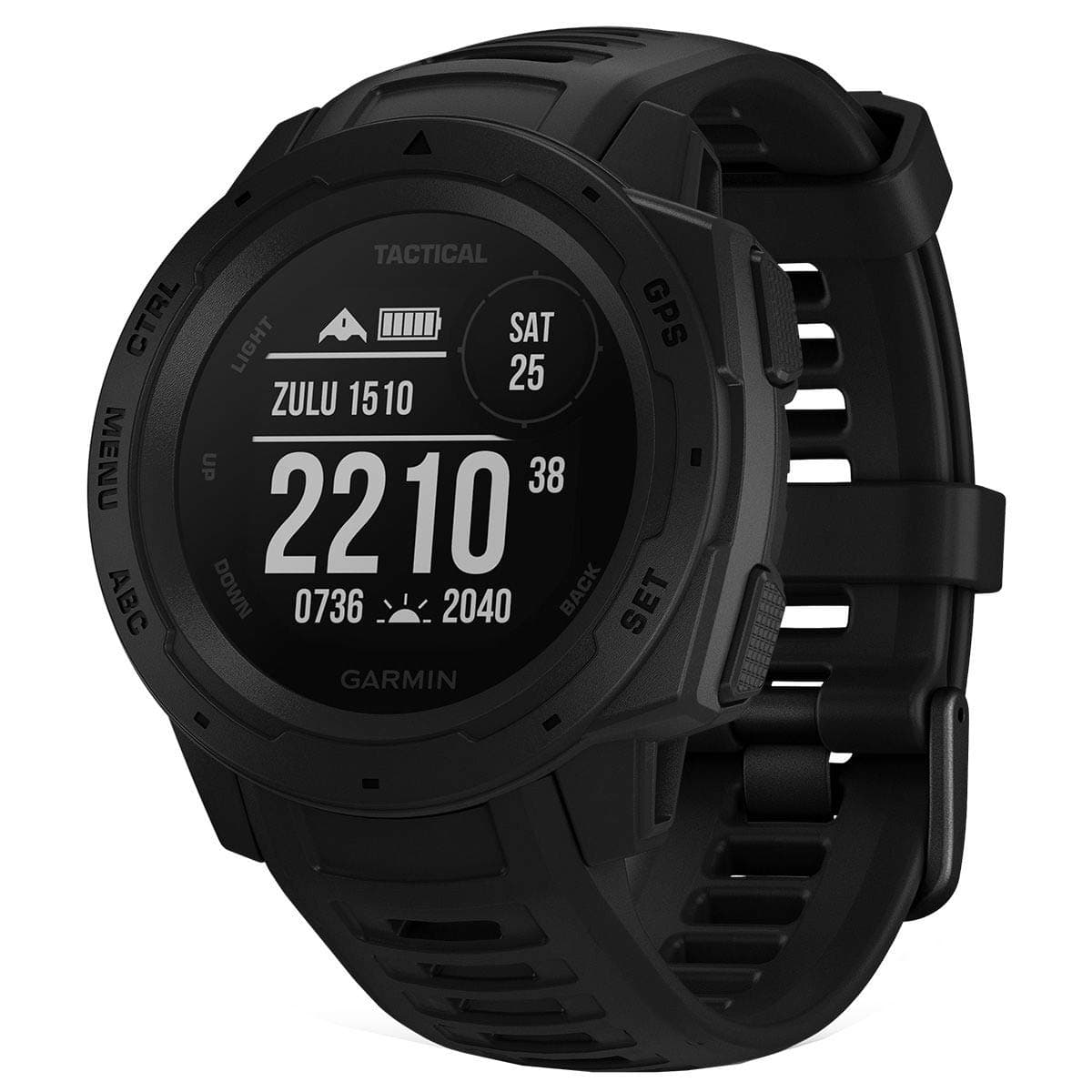 Garmin 010-02064-70 Instinct Tactical, Rugged GPS Watch, Tactical Specific Features, Constructed to U.S. Military Standard 810G for Thermal, Shock and Water Resistance, Black
