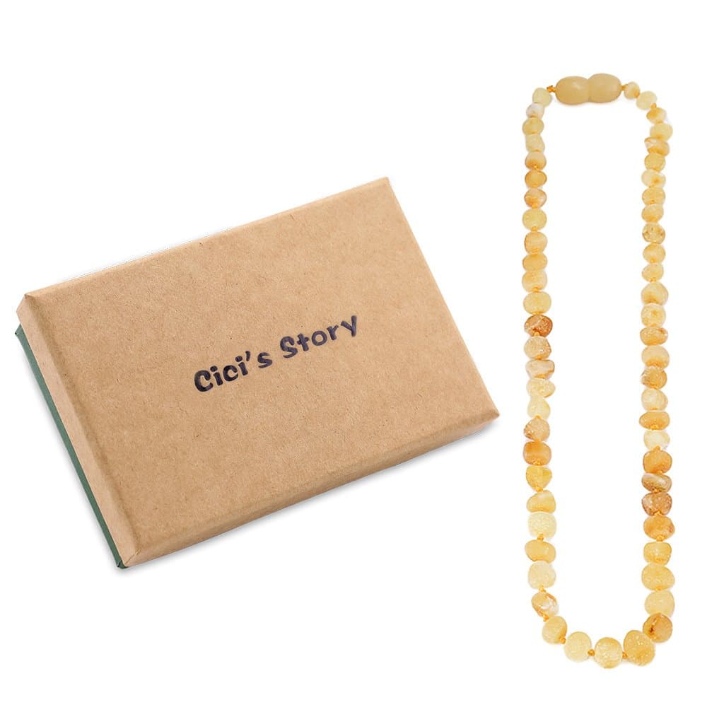 Baltic  Amber  Necklace (Butterscotch Raw) Unisex - 100% Certified Authentic Baltic  Amber