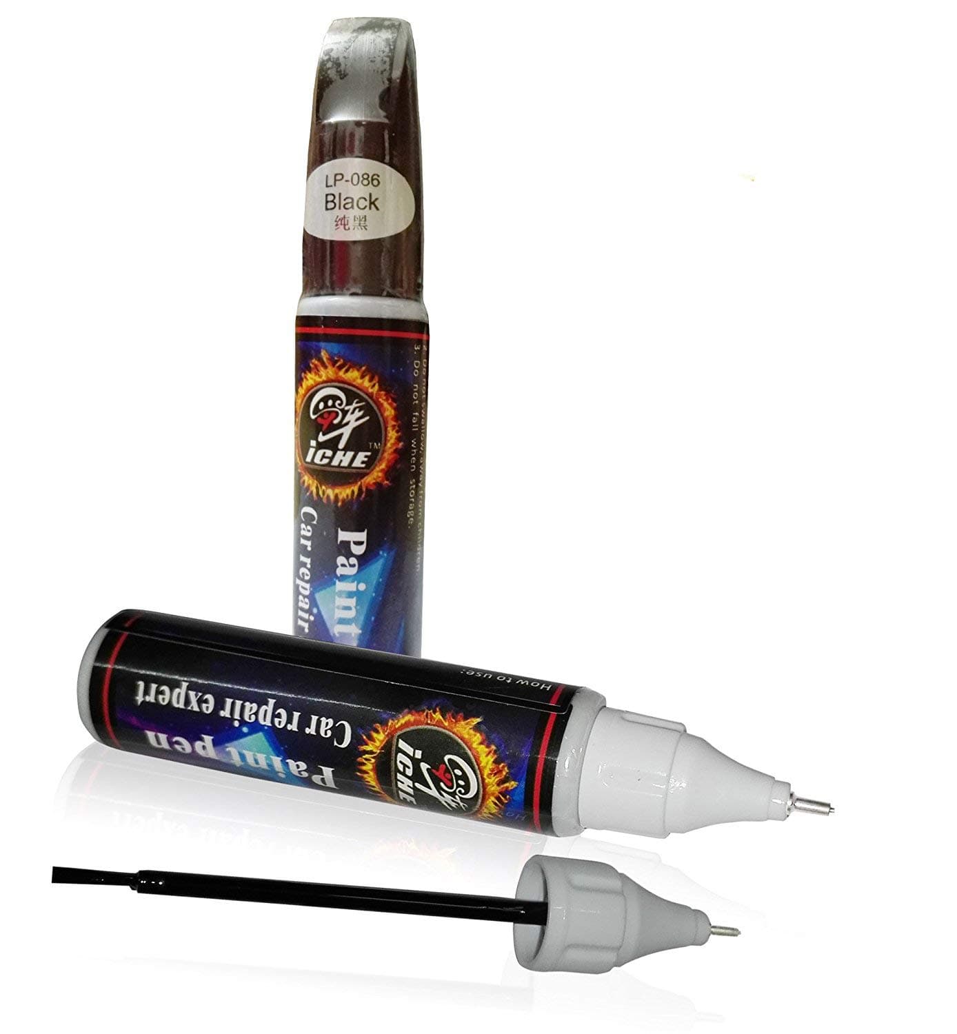 ICHE Car Scratch Repair Remover Filler & Sealer Painting Pen Car Coat Applicator Cars - 2 Pack (Black)