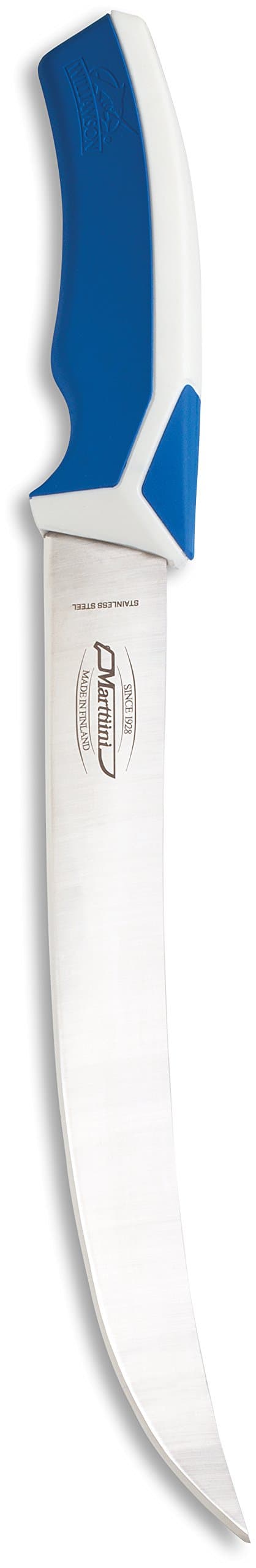 Williamson Marttiini 12-Inch Curved Fillet Knife, Blue/White