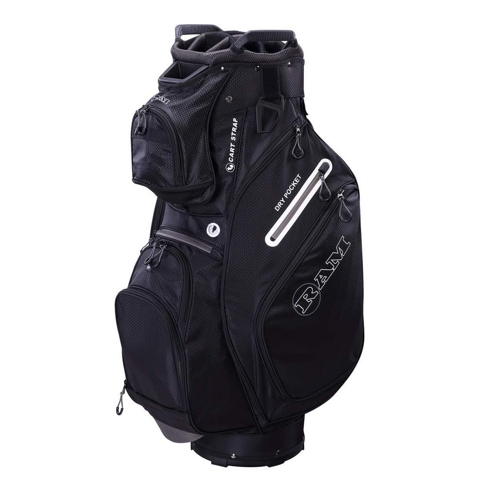 Golf FX Deluxe Golf Cart Bag with 14 Way Dividers Black/Grey