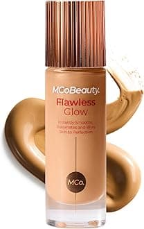 MCoBeauty Flawless Glow Luminous Skin Filter 4.5 Medium - 4-in-1 Liquid Foundation Primer Highlighter Makeup - Dewy Radiant Skin Tint with Squalane for Face - Buildable Glow Complexion Booster - 1 Fl