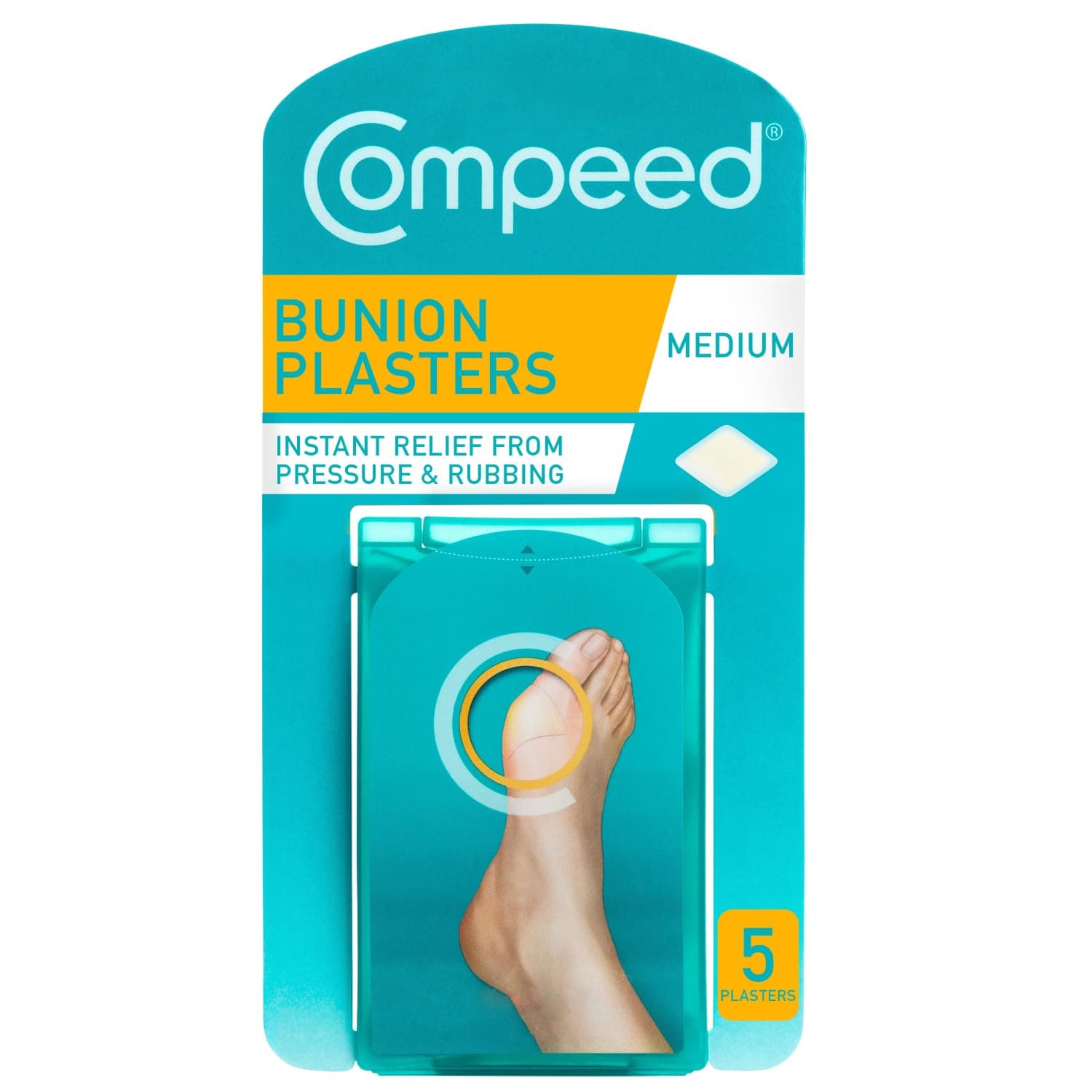 Compeed Bunion Plasters 5 Pack - Hydrocolloid Foot Treatment, Effective Protection Against Pressure and Rubbing