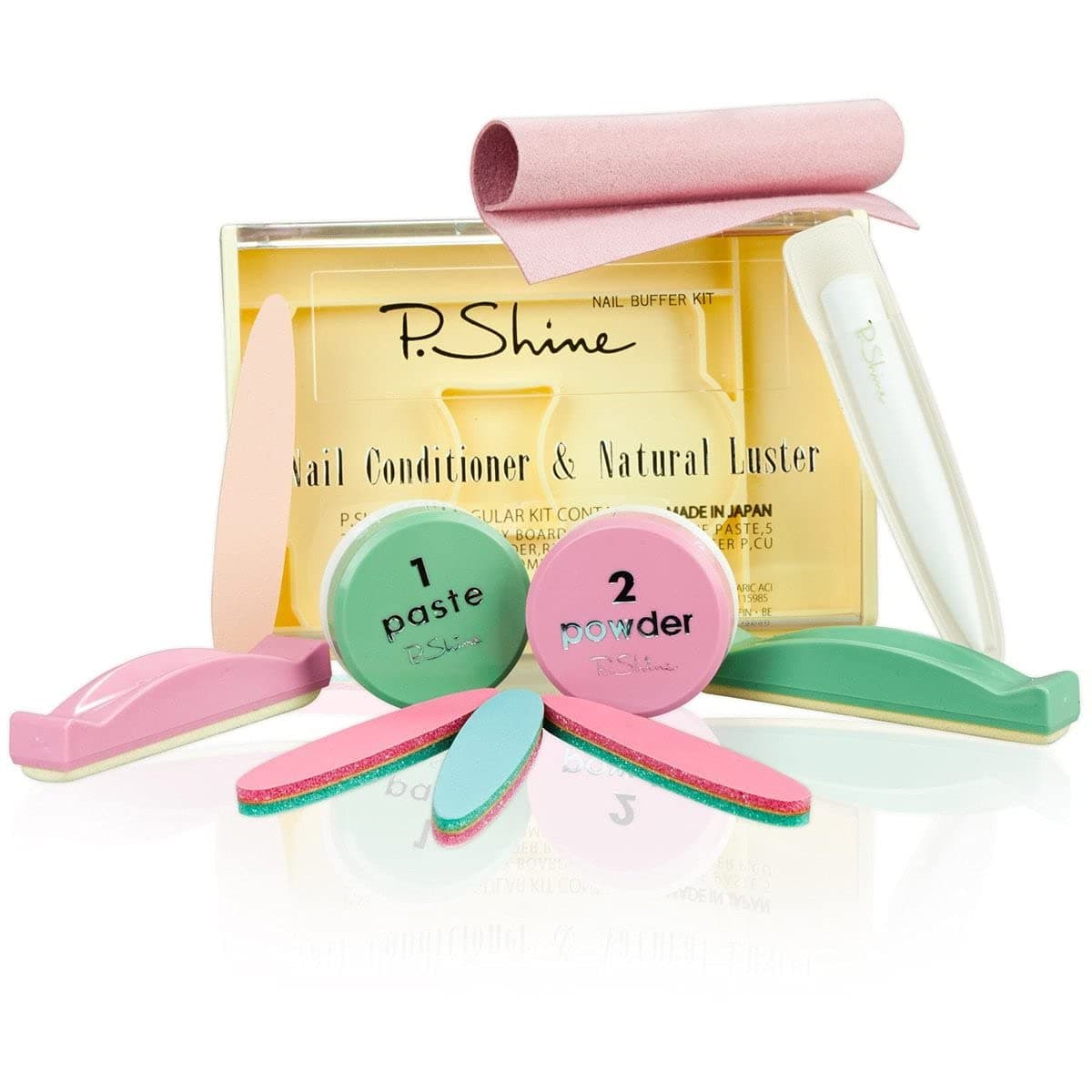 P-SHINE Japanese Manicure Kit Professional Nail Set Care Nail Plate Repair Treatment + Instruction for damage nails