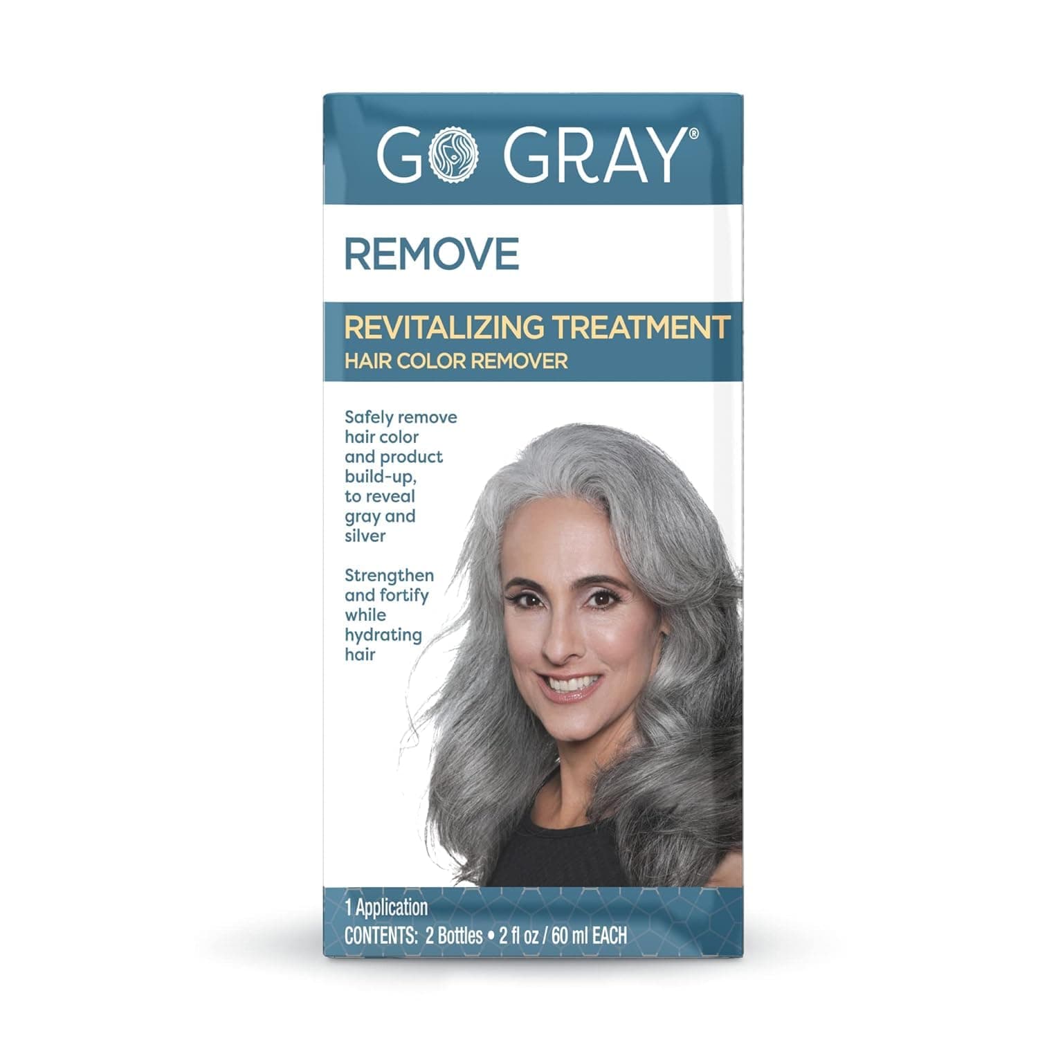 Go Gray Treatment System (Removal), 1 Application, Revitalizing Treatment for Hair Colour Removal, Gradually Removes Hair Dye to Reveal Grey and Silver