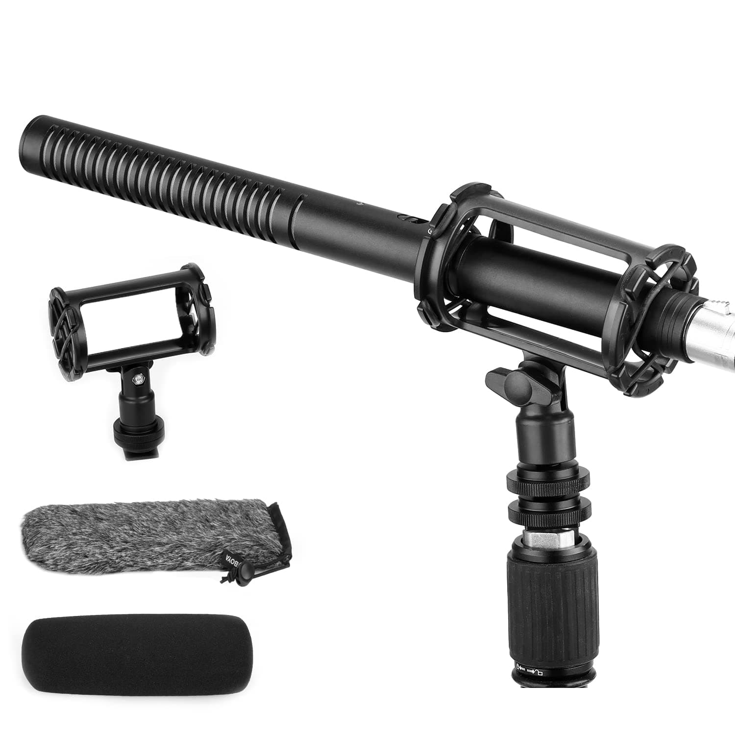 XLR Shotgun Microphone BY-BM6060, Super-Cardioid Condenser Mic with 24 48V Phantom Power for Camera Camcorder Film Interview TV Program Recording Podcast