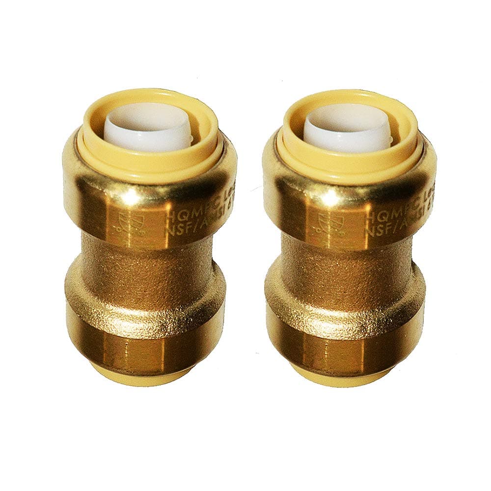 HQMPC Push Fit PEX Fittings Straight Coupling 1/2", Push-to-Connect Copper, C...