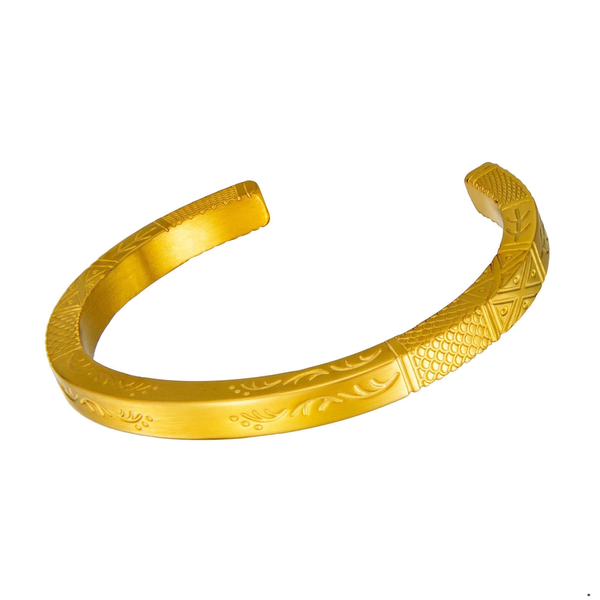 murtooViking Bracelets for Men, Stainless Steel Mens Open Cuff Bangle Bracelet, Handmade Carved Inspirational Jewelry Gift for Men Boys