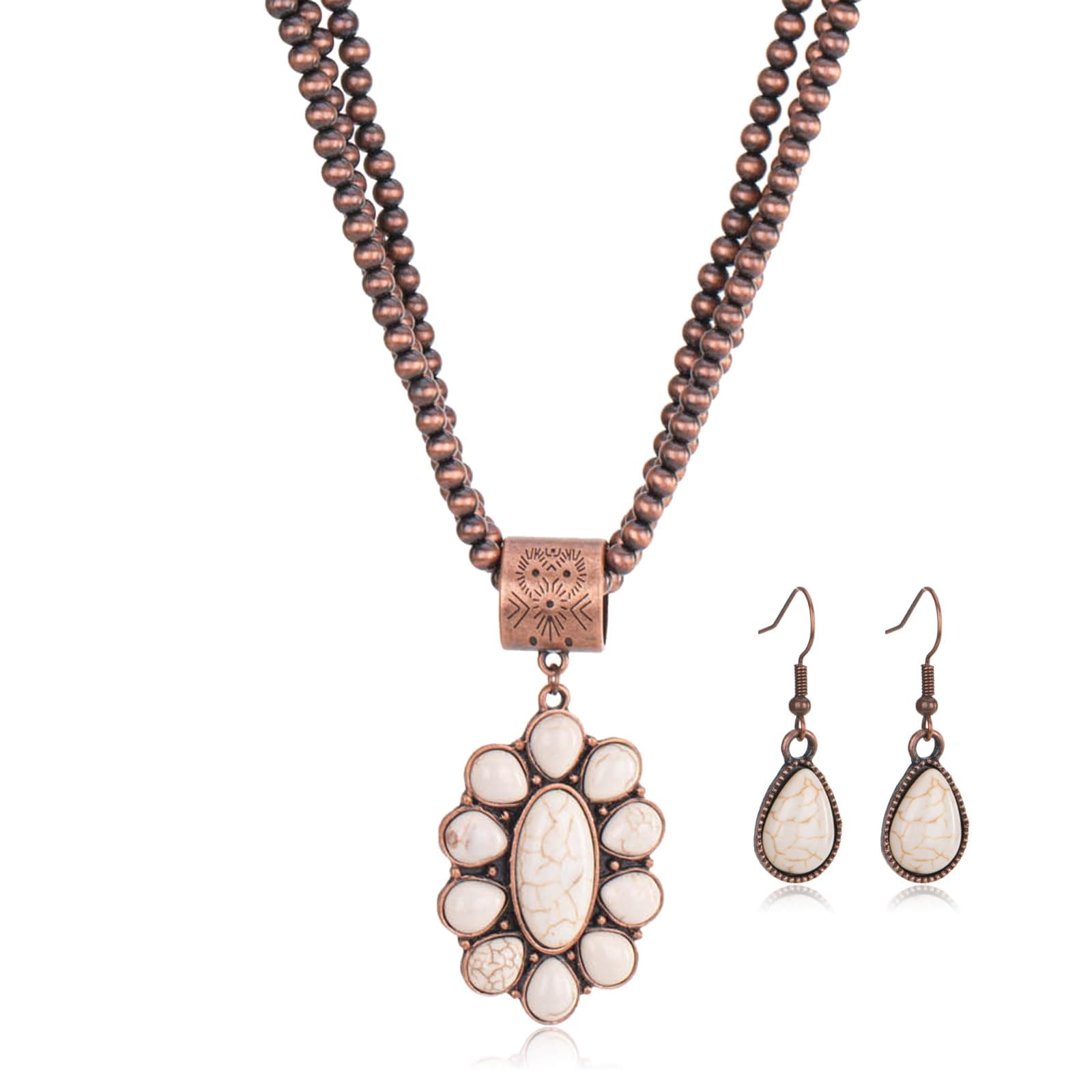 Rustic Couture's Western Jewelry Set for Women Cowgirl Vintage Western Necklace Earring