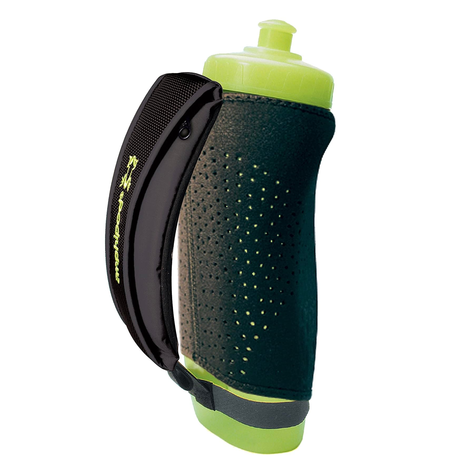 Amphipod Hydraform Handheld Thermal-Lite Water Bottle, BPA-Free, Insulated Sleeve, Storage Pocket for Running & Walking (20 oz.), Black