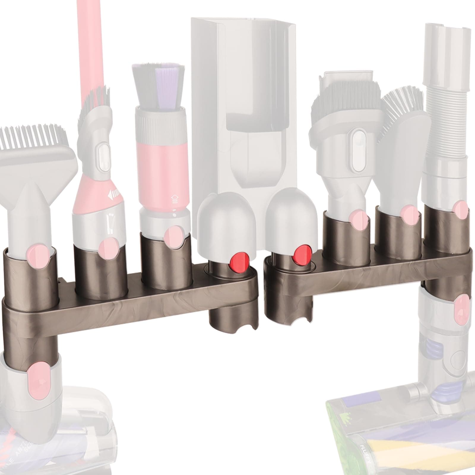 HUACITY Docks Station Accessory Holder for Dyson V15 V12 V11 V10 V8 V7 Vacuum Cleaner Accessories Tools Wall Mount Organizer (10 Storage Sockets,Pack of 2)