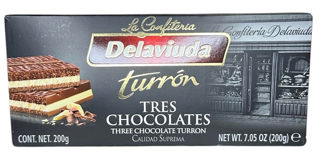 Turron Praline Tres Chocolates 7 oz Product of Spain