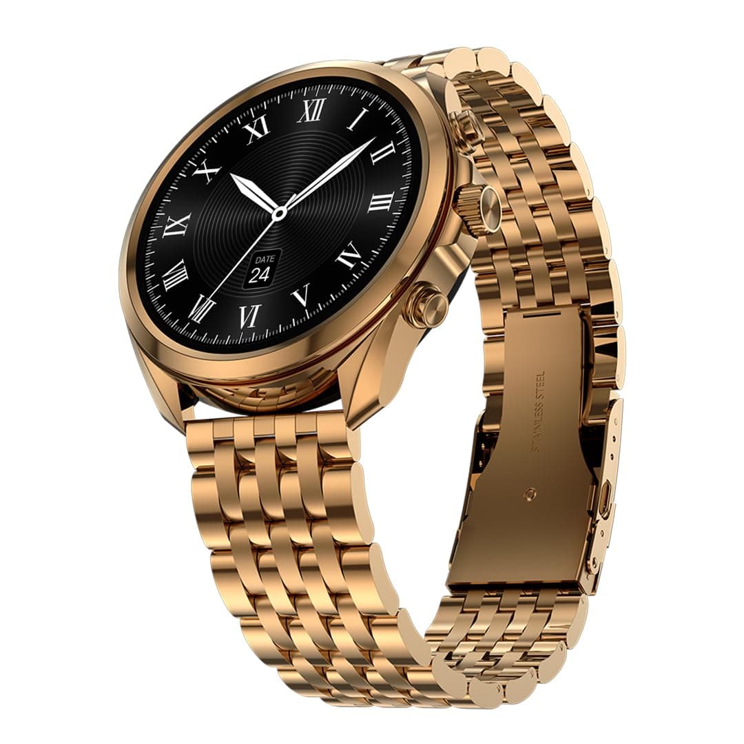 Fire-Boltt Diamond Luxury Stainless Steel Smart Watch with 36.32mm (1.43 inch) AMOLED Screen, 466 * 466 px Resolution, 750 NITS Brightness, Bluetooth Calling, 300 Sports Mode, IP67 Rating