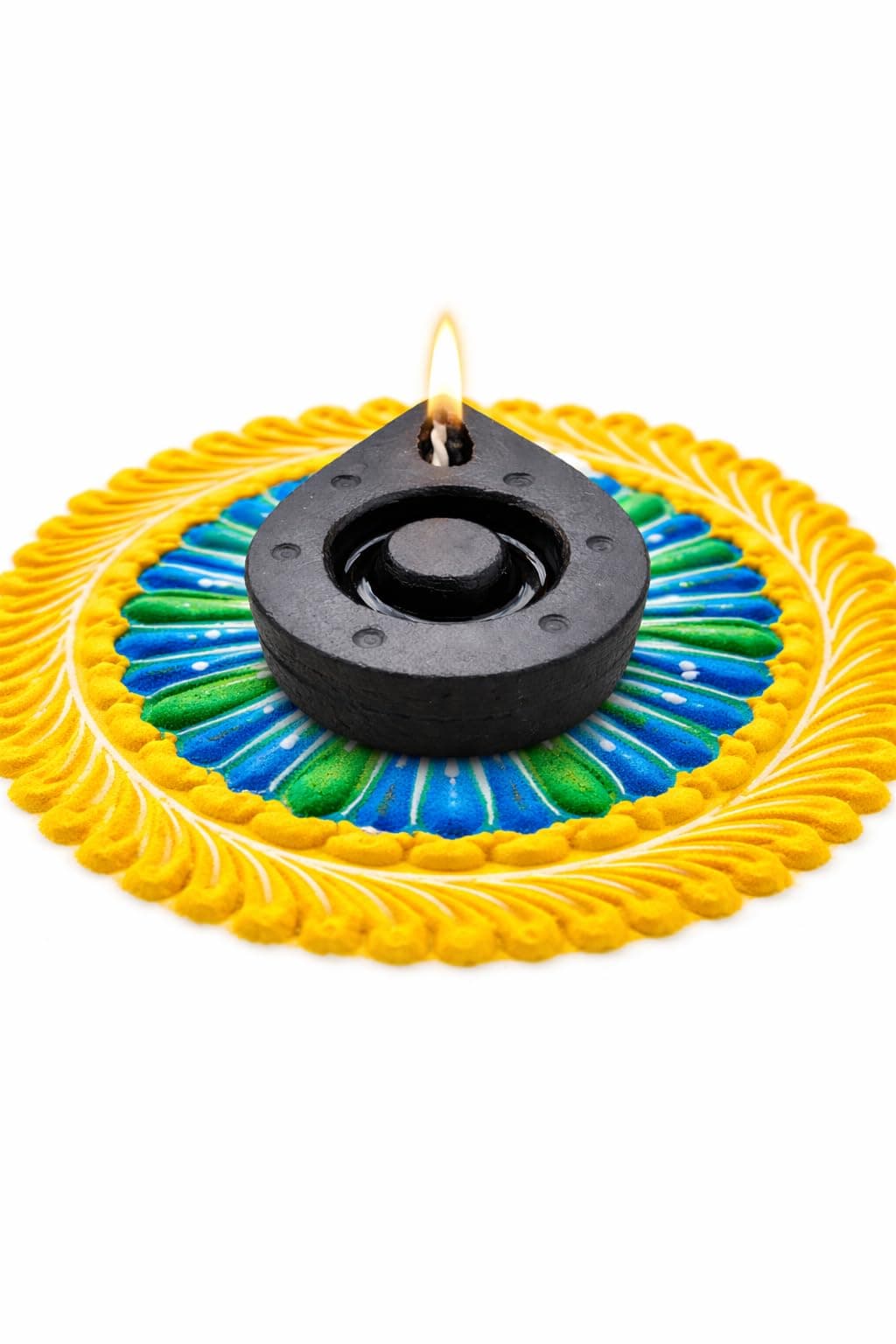 Granite Stone Diya, Handcrafted Traditional Oil Lamp, Authentic Deepam for Home, Temple, Festivals, Pooja Decorations & Gifting (3.5 Inch)