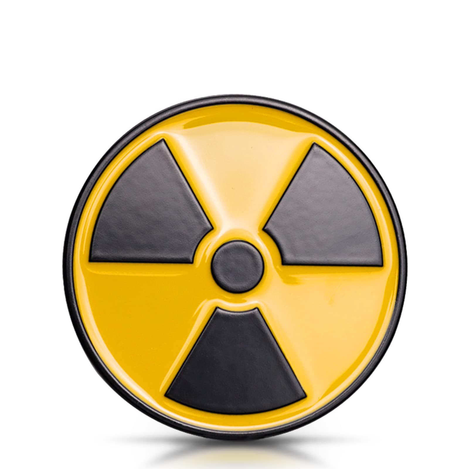 Nuclear Radiation Warning Car Sticker, Nuke Radioactive Sign Metal Emblem, Never Fade Zinc Alloy Decal for Automotive, Motorcycle