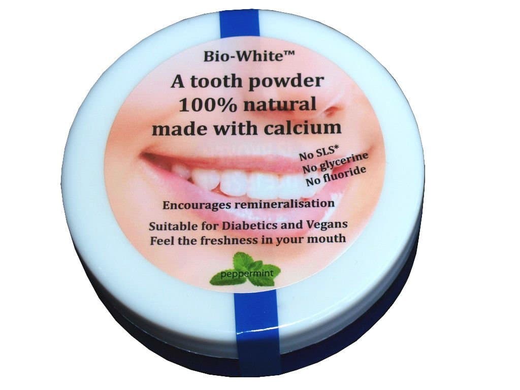 Bio white peppermint organic tooth powder