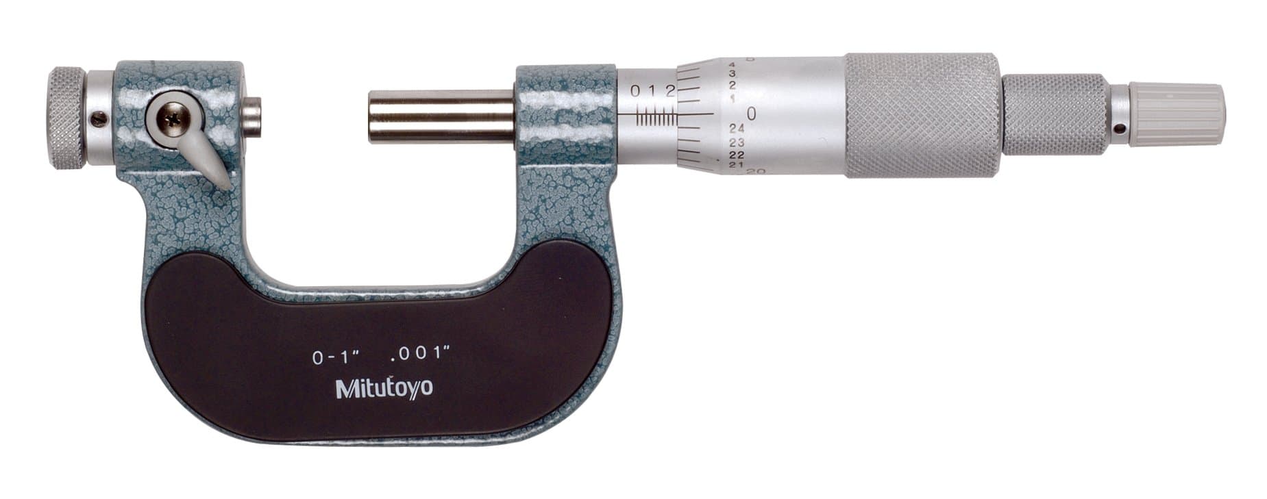 Mitutoyo 116-105 Pana Micrometer, Ratchet Stop, 0-1" Range, 0.001" Graduation, +/-0.0002" Accuracy
