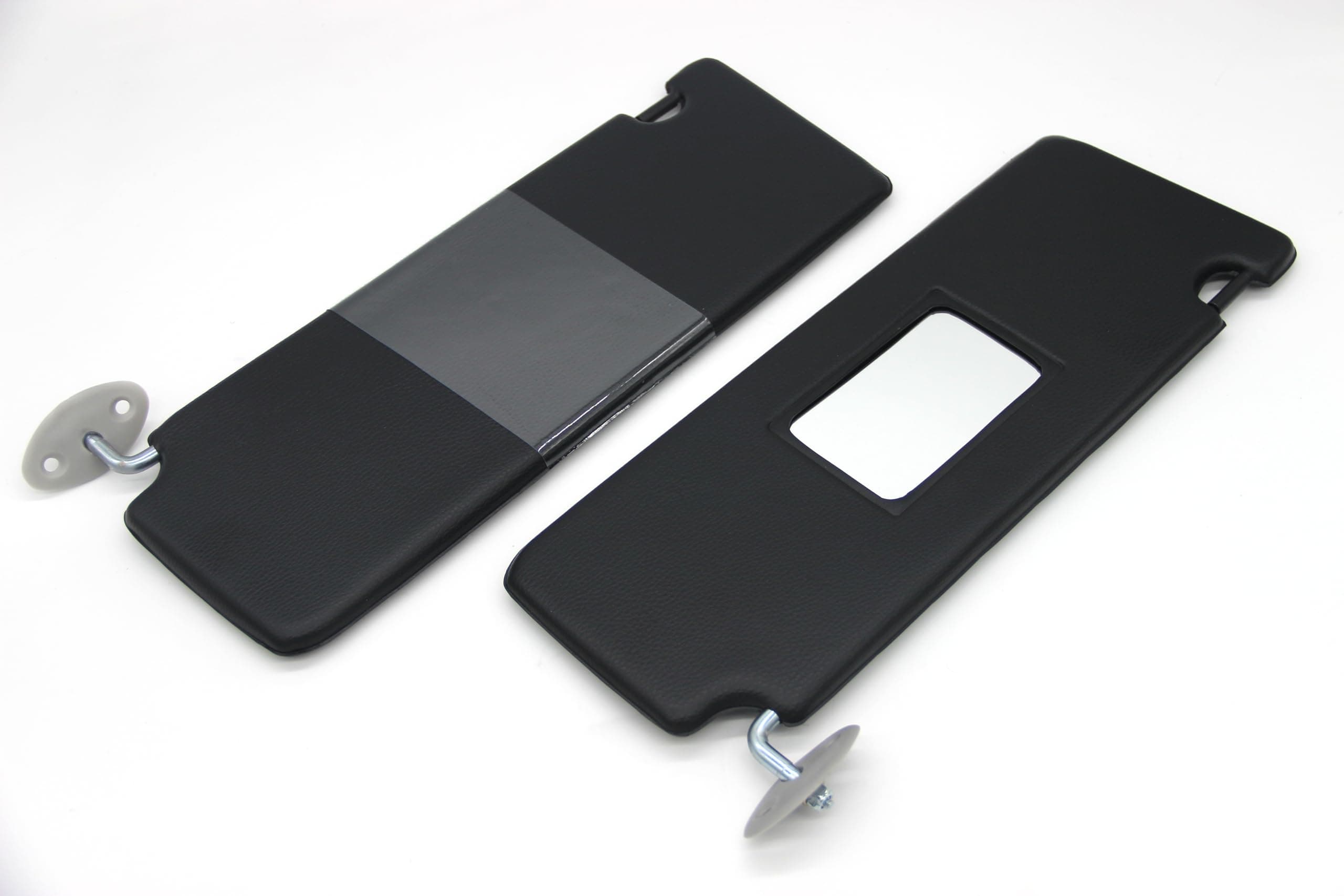 Compatible with Toyota Tacoma/Hilux 1995 1996 1997 1998 1999 2000 2001 2002 2003 2004 Sun Visor Set - Black Vinyl LH RH Shade Protector