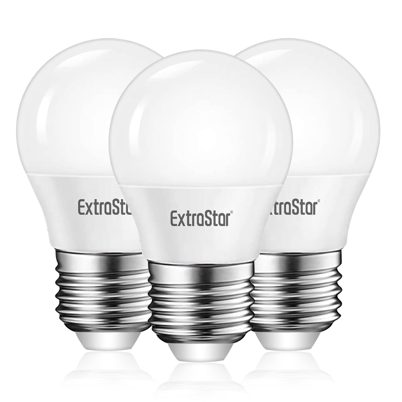 E27 LED Light Screw Bulb 6W, Warm White 3000K Energy Saving, 42W Equipment, Golf Ball Bulbs, 510LM, Non-Dimmable, 3 Count