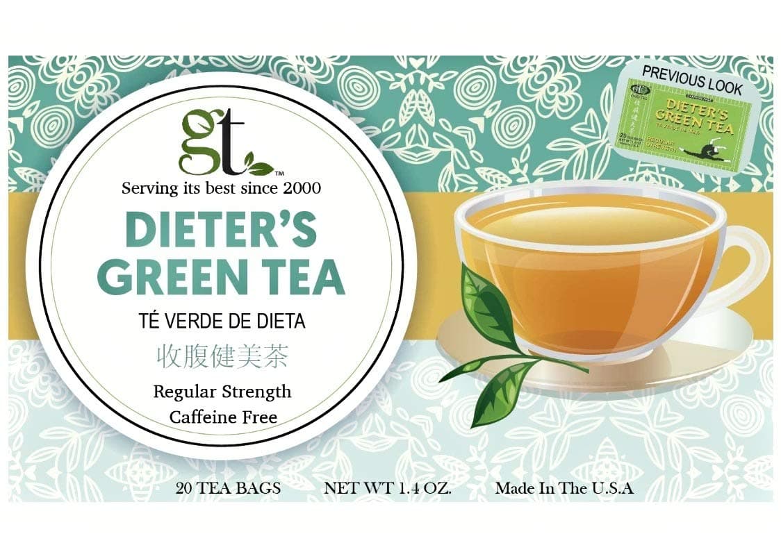 GT Dieter's Green Tea, 1.4 Ounce Box (Regular Strength) (20 Tea Bag)