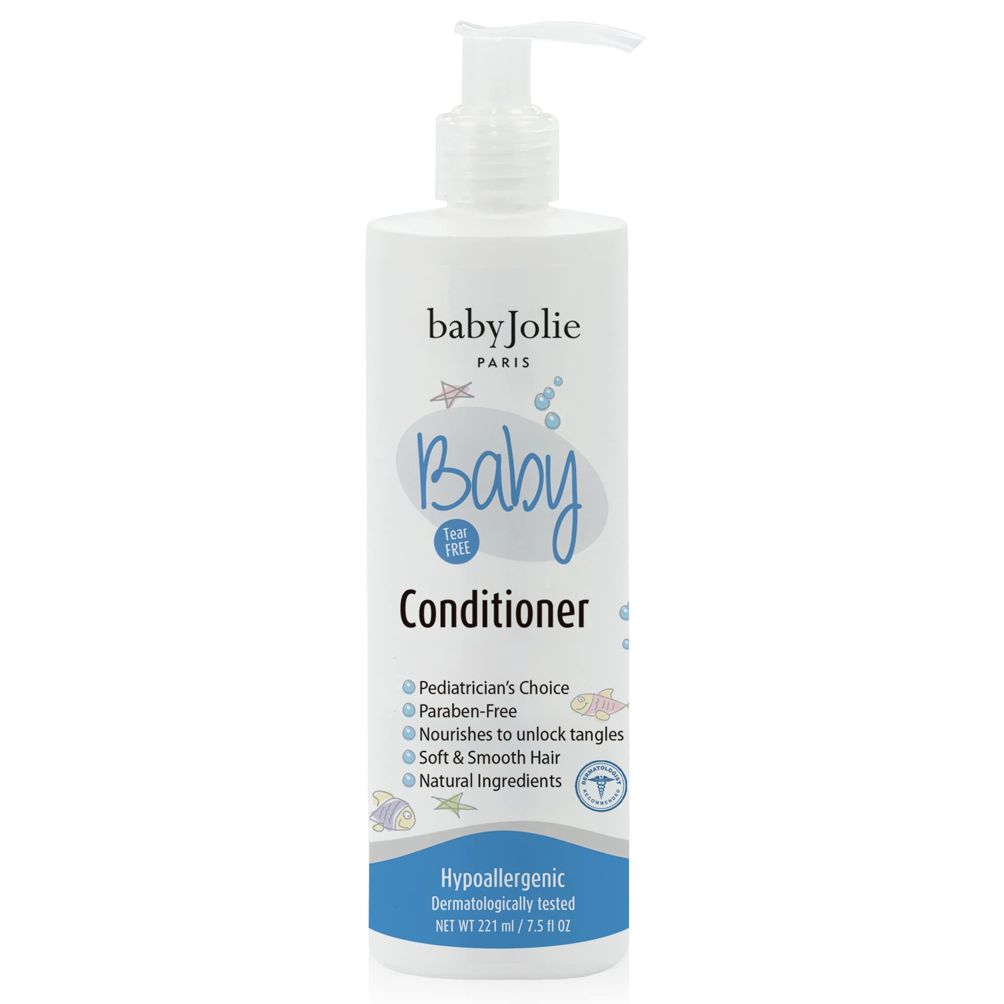 Baby Hair Conditioner for Kids & Toddlers - Tear-Free Detangling Conditioner with Shea Butter & Botanical Oils, Gentle for Newborns, 7.5oz (221ml)