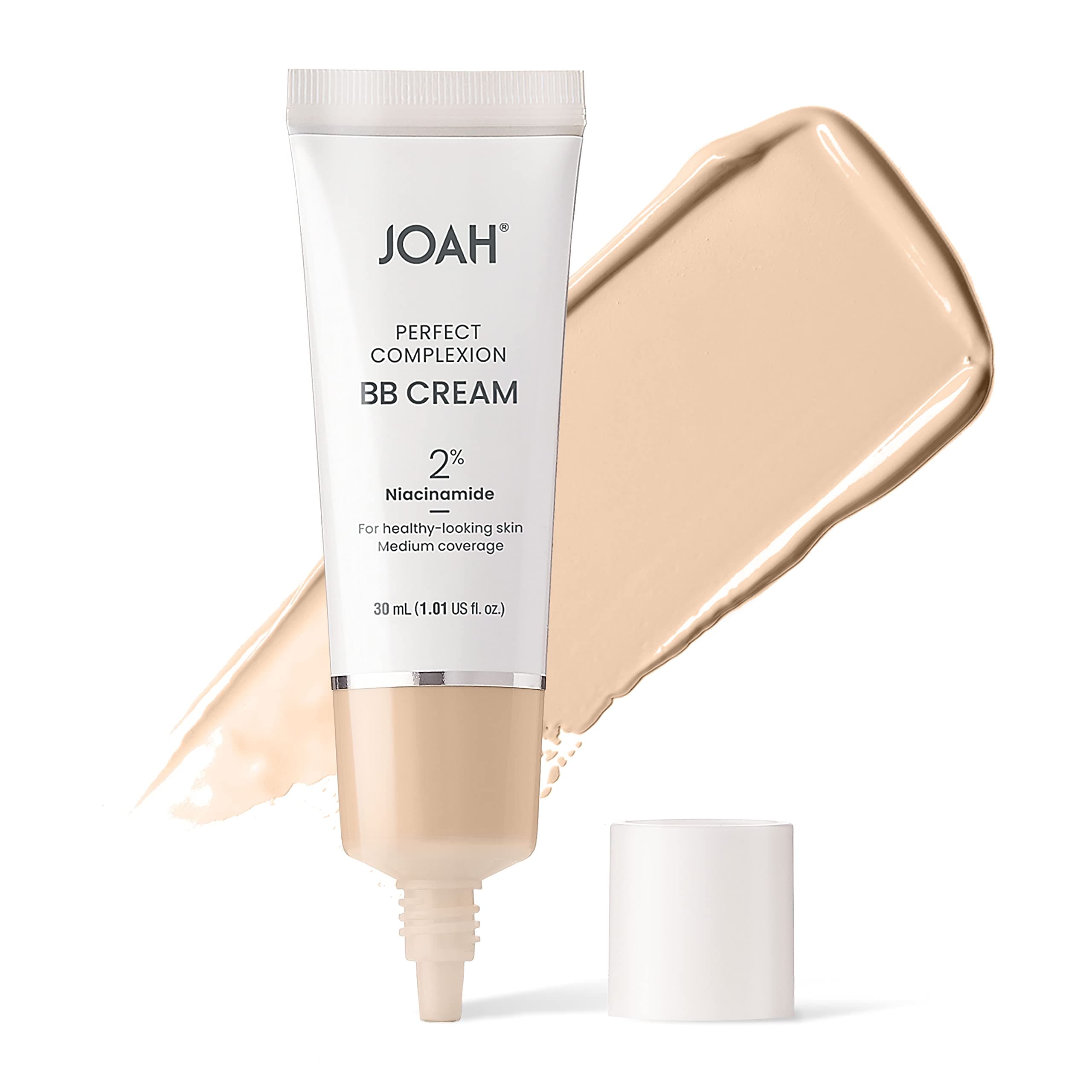 Beauty Perfecting BB Cream with Hyaluronic Acid and Niaciminade, Korean Makeup with Medium Buildable Coverage, Evens Skin Tone, Lightweight, Semi Matte Finish, Fair with Warm Undertones