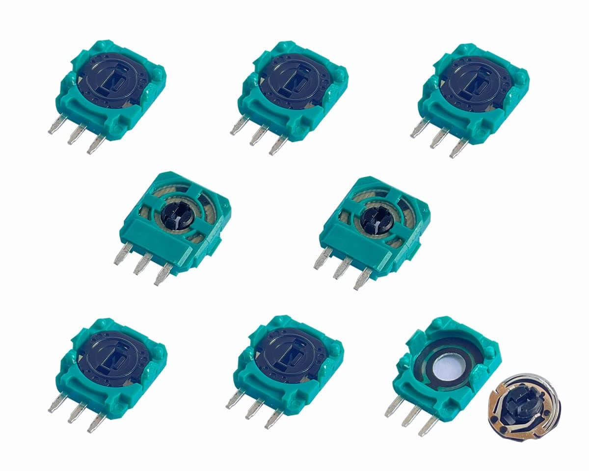 8X ALPS 10K Replacement Potentiometer + Drift Fix PCB for PS4, Xbox, Elite, Switch Pro Wireless Controllers, Trim Pot Resistor Thumbstick Module Sensor for ALPS Analog Joystick