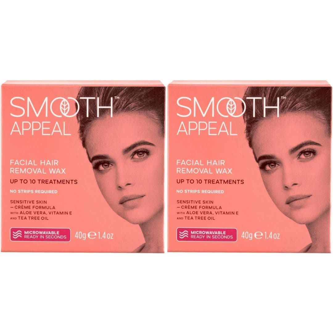 Microwavable Peel Off Facial Wax Hair Remover X2