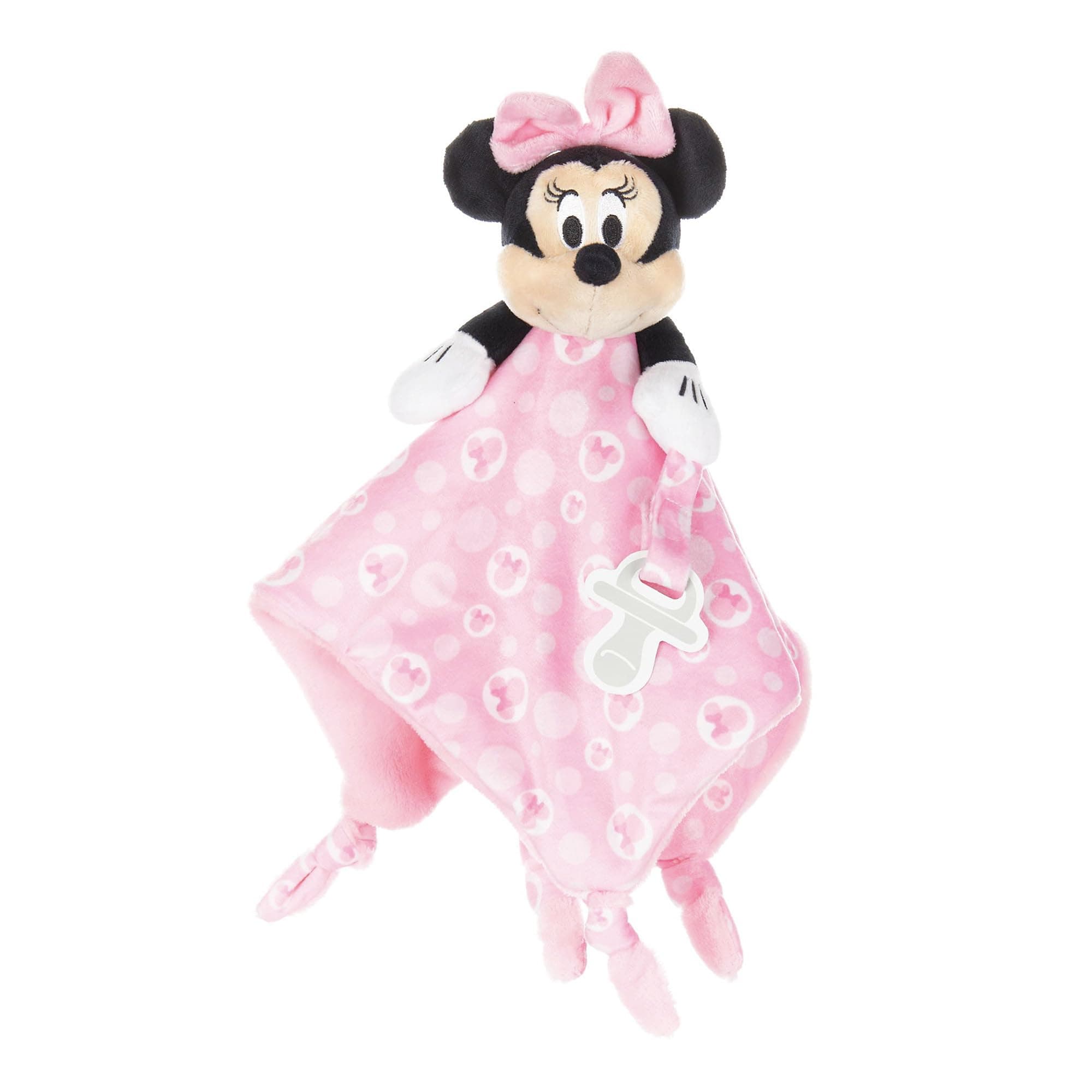 Kids Favorite Disney Baby Minnie Mouse Plush Animal Snuggler Lovely Security Blanket Pink 13.2" x 13.2" x 3.6"