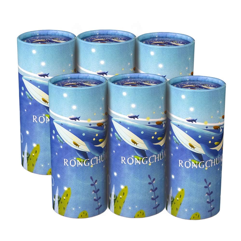 Car Tissues Facial Tissue RONGCHUANG 6 Packs, 120 Count Tissues Per Tube Portable Cylinder Box Roll for Office Car Home(Sea)