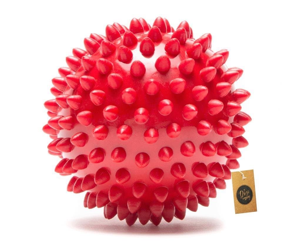 The Dogs Company Natural Rubber Spiked Ball Dog Toy, 3 Inches