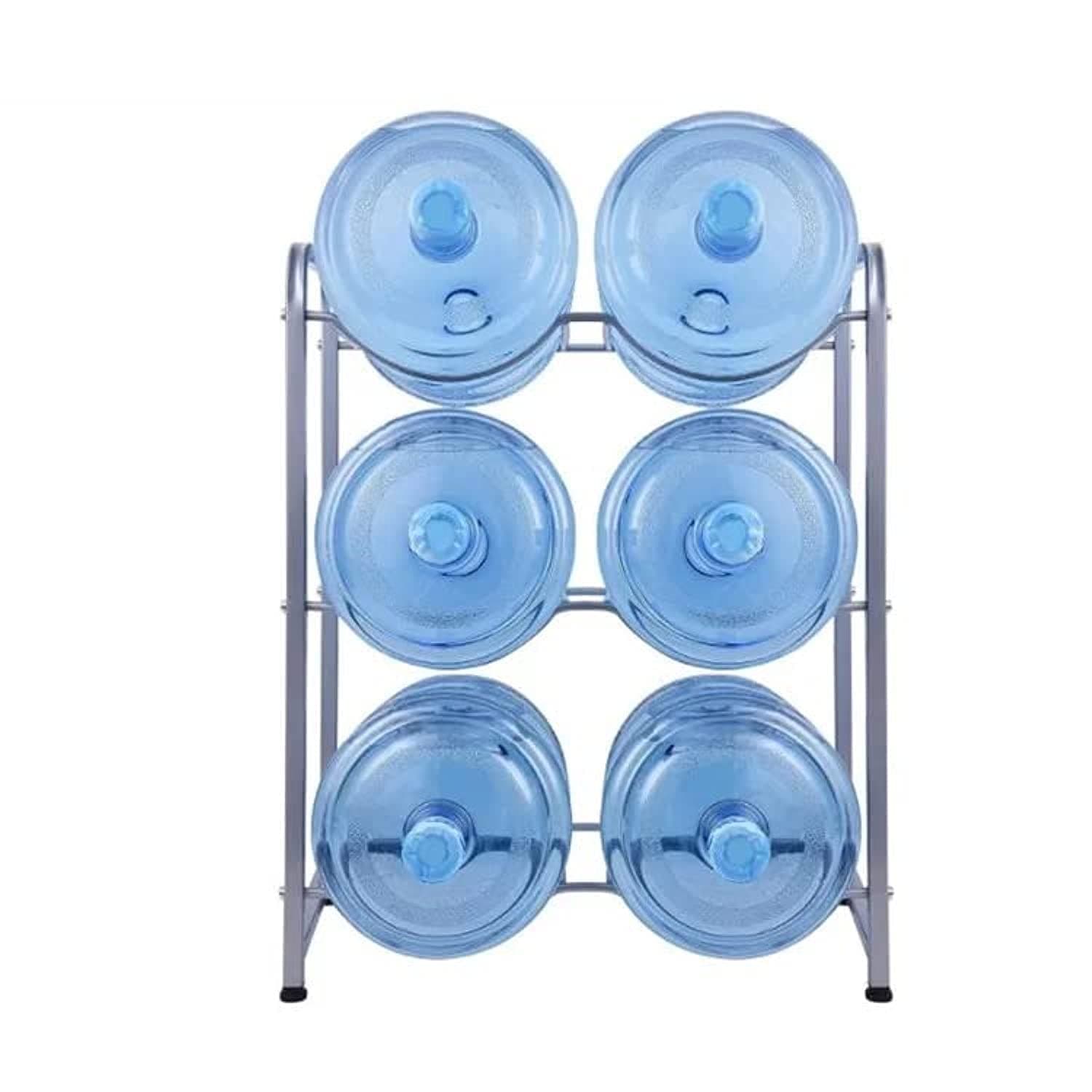 Best Quailty 5 Gallon Water Bottle Holder 6 Trays Water Jug Rack 3 Tier Water Bottle Rack Reinforced Steel Rack For Water Storage Water Bottle Storage Rack For 6 Bottles, (6-Slot)