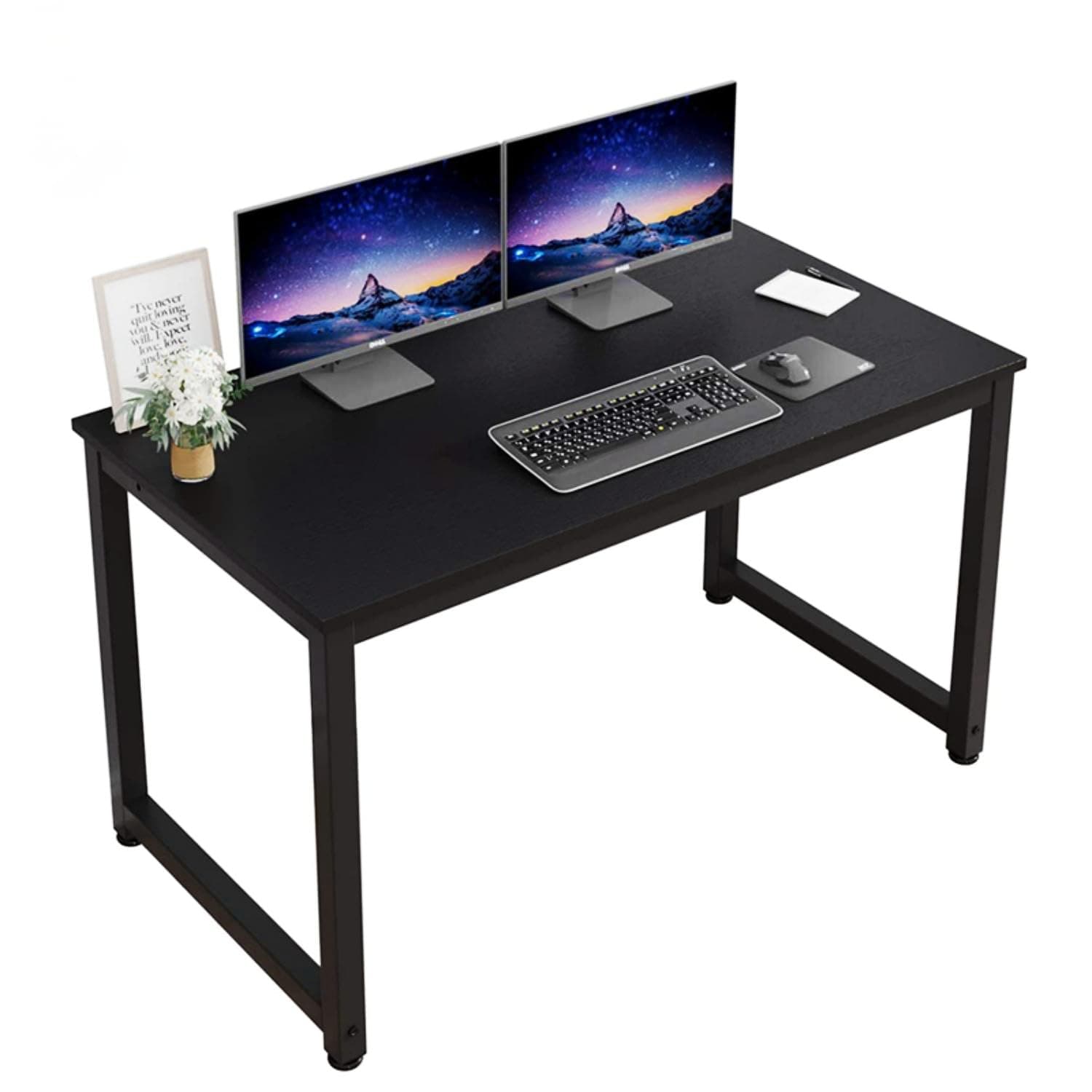SKY-TOUCH Computer Desk, Study Writing Desk Computer Laptop Table Office Desk Easy Assembly, Computer Desk Modern Simple Style for Home, Office, Bedroom, Study (120 * 60cm)