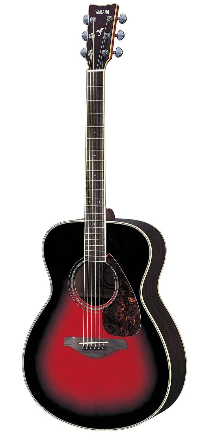 Yamaha FS730S Small Body Solid Top Acoustic Guitar - Rosewood, Dusk Sun Red
