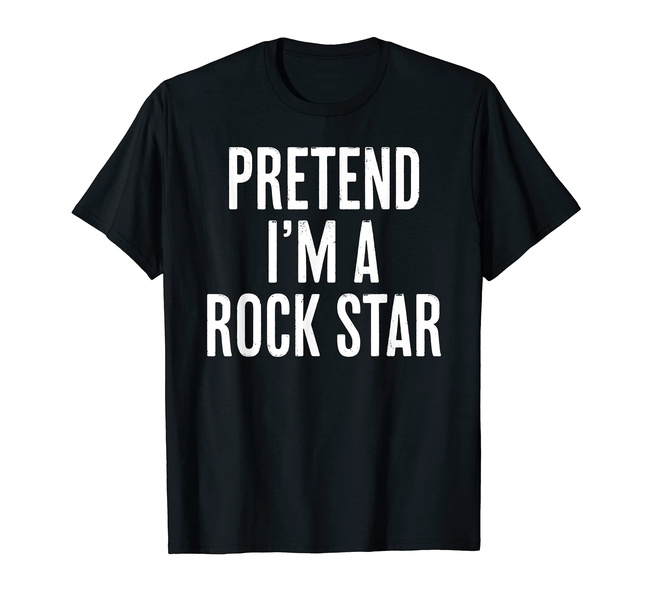 Last Minute Matching Costume ideas Guys Girls TeenSimple Easy Pretend I'm a Rock star Halloween Costume T-ShirtOEKO-TEX STANDARD 100