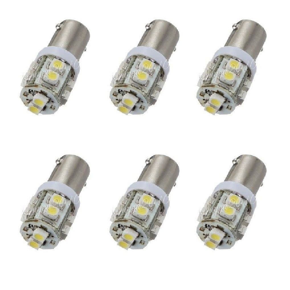Secret Doll 6pcs BA9S 10 SMD Xenon White High Power LED Light Bulb Car Van Truck DC 12V Lamp