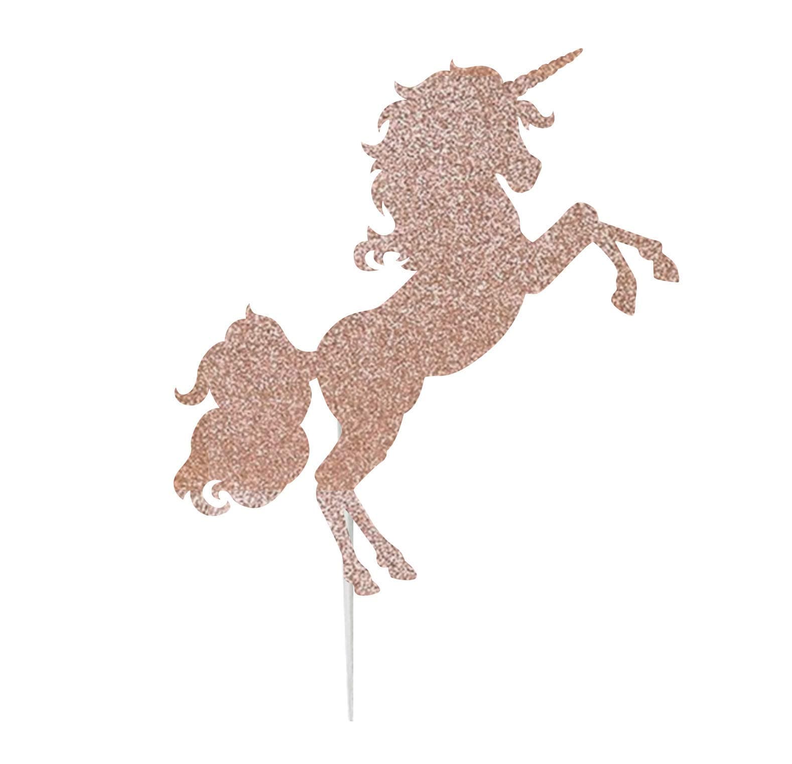 Festiko Glitter Rose Gold Unicorn Cake Topper for Birthday/Anniversary