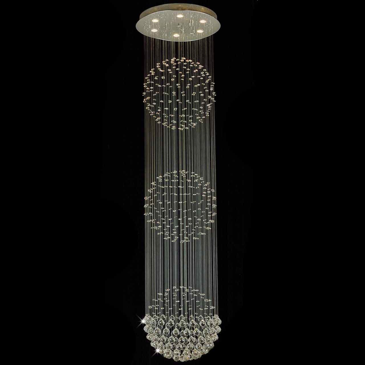 Contemporary Raindrop Modern Chandelier - Triple Balls Raindrop