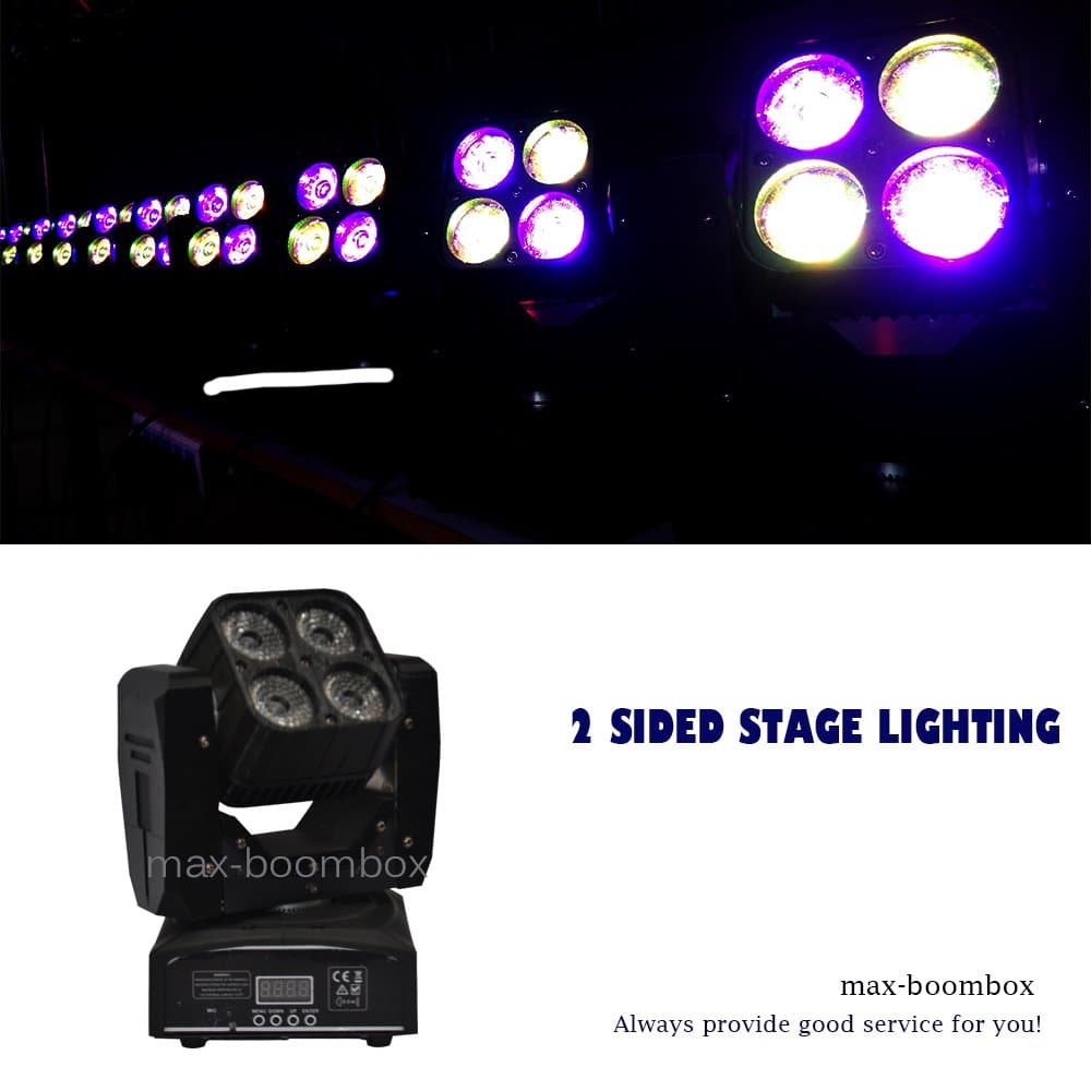 2 Units! EKOO 65W LED Mini Wash Moving Heads Stage Lighting DJ Disco Weding Party American